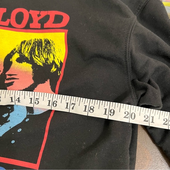 Pink Floyd Black Graphic Hoodie Sweater Cropped Frayed Hem Large Music Cozy - Picture 5 of 6